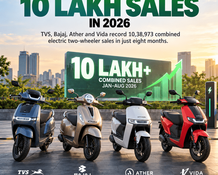 Top 4 ev 2 wheel brand 10 lakhs sales